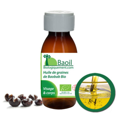 L'huile de baobab biologique de la marque Baoil